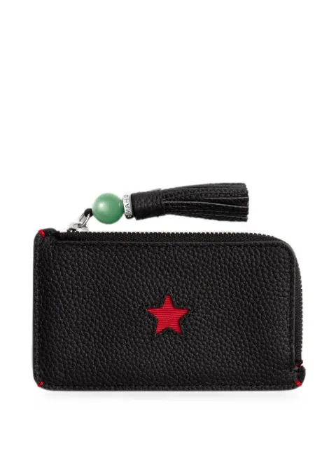 Shanghai Tang Tang star zip-fastening cardholder Black Z5ALW480AN