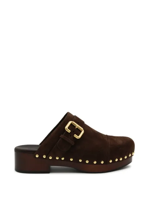 Chloé buckle-strap studded sandals Brown CH26S12ZRY27Z