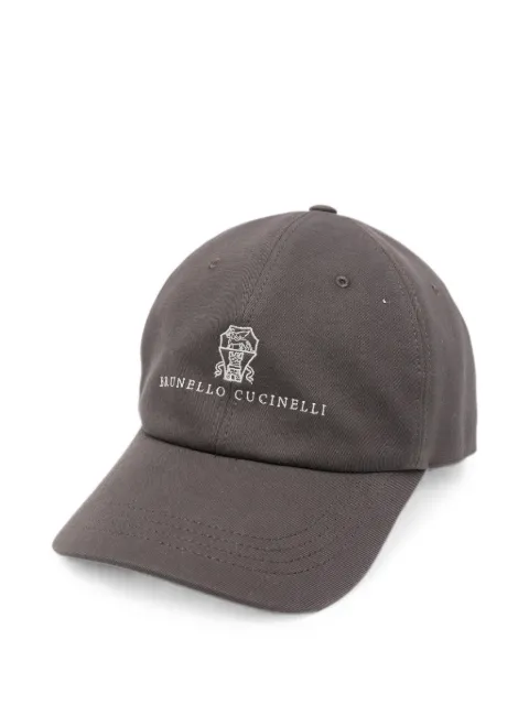 Brunello Cucinelli embroidered-logo baseball cap Grey M252D9850CSN11