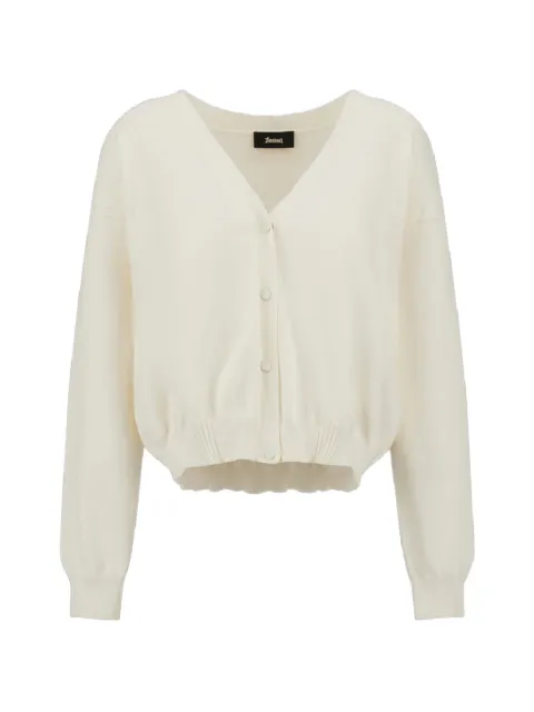 Laminar V-neck button-up cardigan White MC00012DL72132
