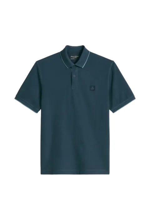 Marc O'Polo logo-patch piqué polo shirt Blue 5000012668