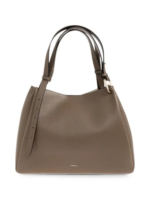 Furla Nuvola grained leather tote bag Brown WB02100HSF000