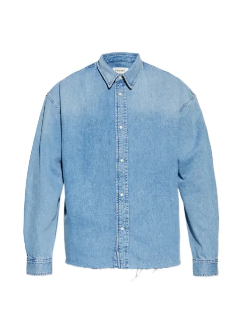 FRAME raw-cut denim shirt Blue M032DWT744