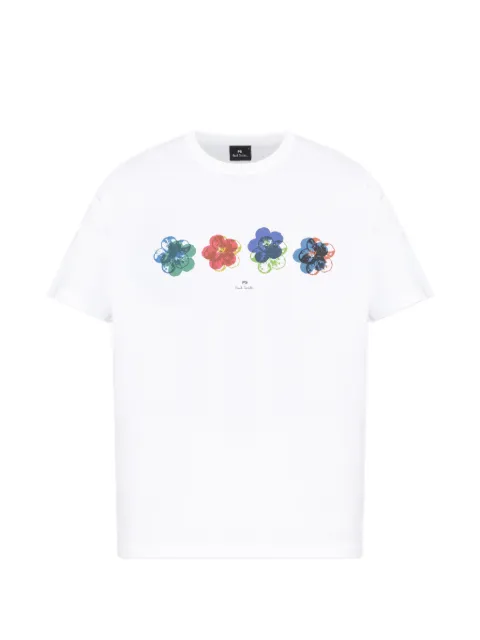 PS Paul Smith floral-motif T-shirt White M2R220XWP5851
