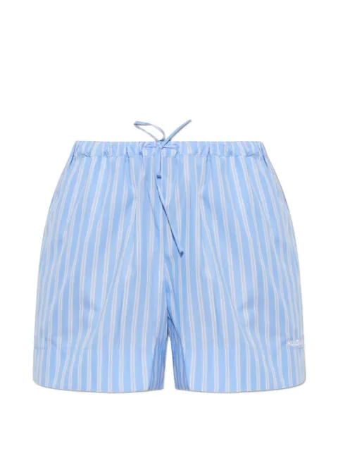Hunza G Essential stripe-print shorts Blue ESSENTIALSHORTICOTTONSTRIPE