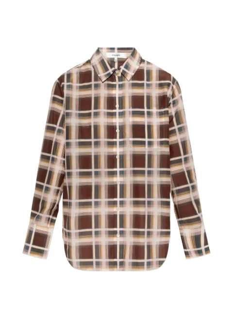 FRAME The Plaid Boy oversized shirt Brown WE26WSH0230