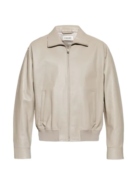 FRAME leather bomber jacket Neutrals ME26LJA005