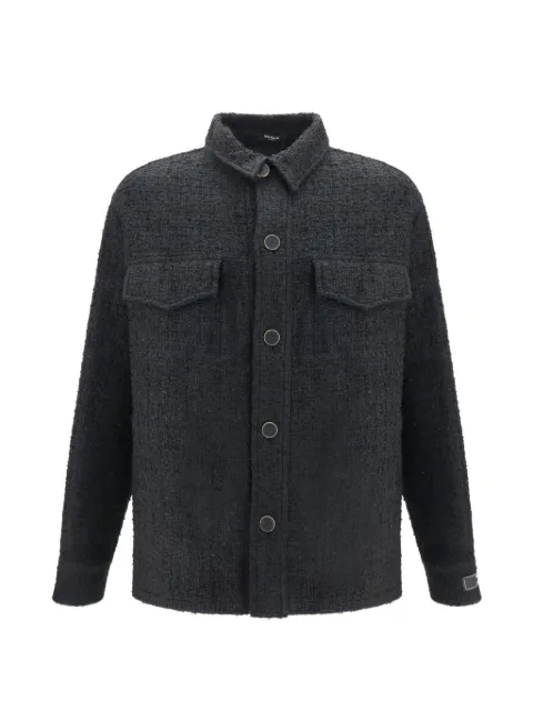 Balmain flap-pocket shirt jacket Grey HH1TH890XM07