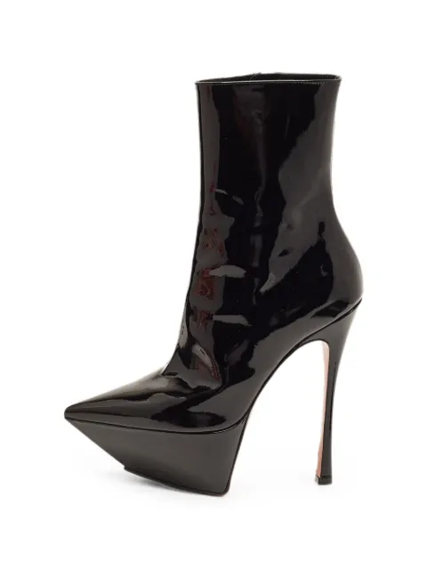 Amina Muaddi Yigit platform ankle boots Black 1363883
