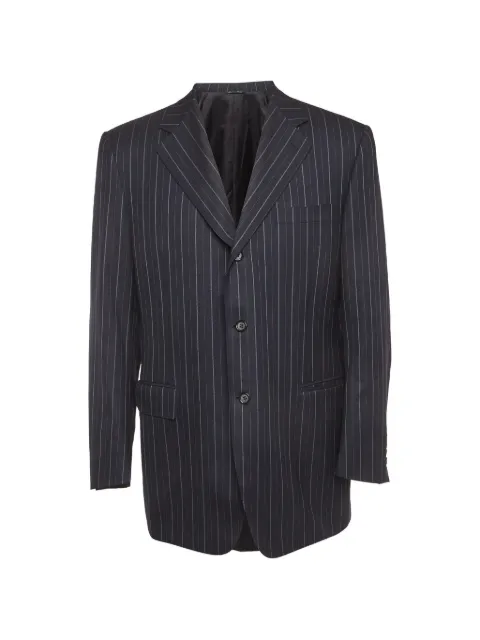 Canali pinstripe single-breasted blazer Blue 1364856