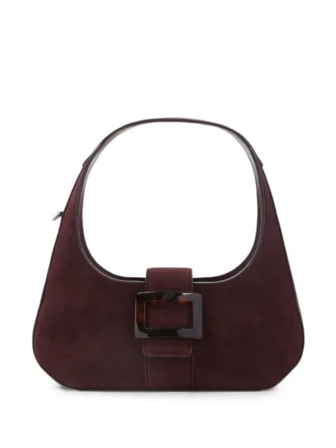 Roger Vivier Belle Vivier buckle-detail suede tote bag Red RBWAORS0102UMG