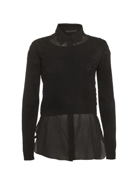 Ermanno Scervino sheer-panel top Black 1364730