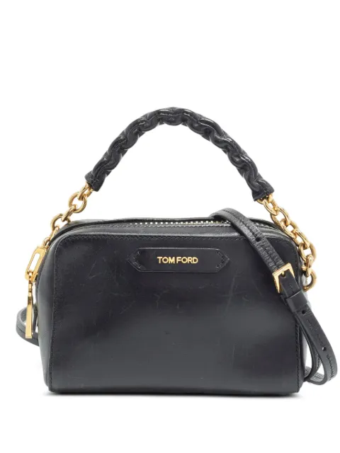 Tom Ford Vintage leather messenger bag Black 1358865