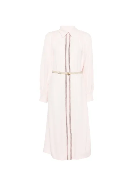 Fabiana Filippi belted contrast-trim midi dress Pink ABD216F136M294