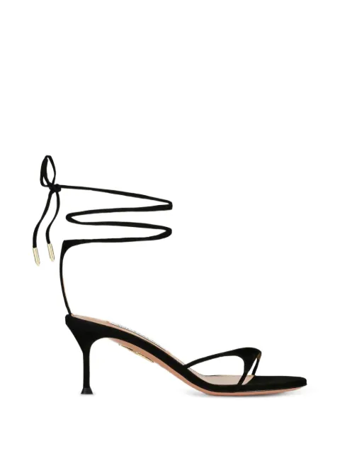 Aquazzura Bikini suede sandals Black BKNMIDS1SUE