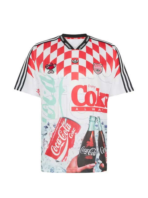 adidas x Coca-Cola Sport Mash-Up graphic-print T-shirt White KY2106