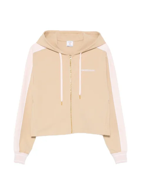 Casablanca Punto side-stripe zip-up hoodie Neutrals WPF26JTP54001