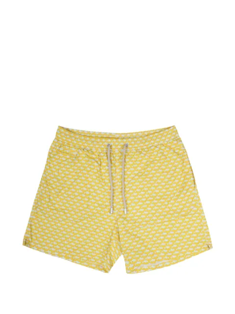 MC2 Saint Barth shark-print drawstring swim shorts Yellow LIG001603823L91