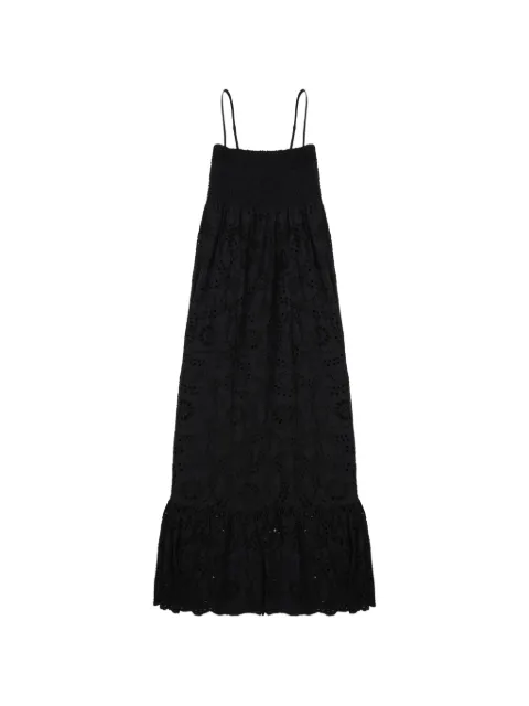 MC2 Saint Barth cotton dress Jemma with smocked embroidery Black JME00201443L00