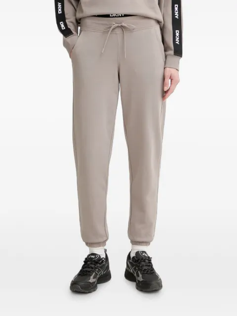 DKNY high-rise logo-waistband track pants Brown DP6P3857