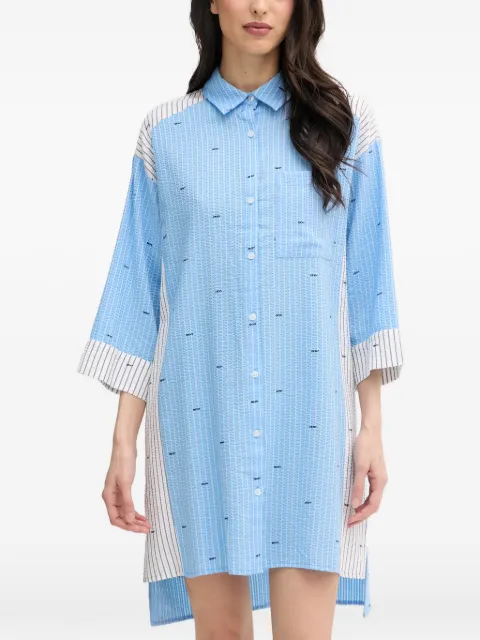 DKNY logo-print panelled nightdress Blue YI30110