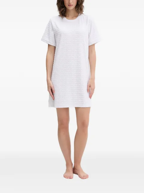 DKNY logo-embossed short-sleeve nightdress White YI30117