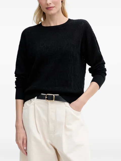 DKNY patterned knit sweater Black DJ6R0535