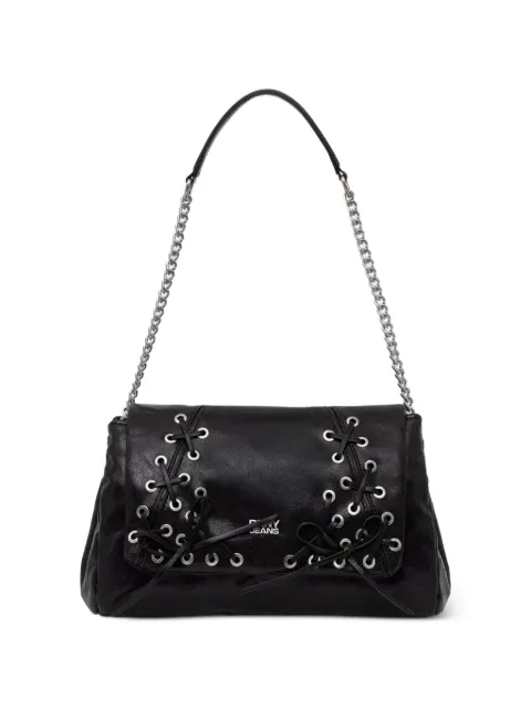 DKNY lace-up-detail shoulder bag Black R623ZR44