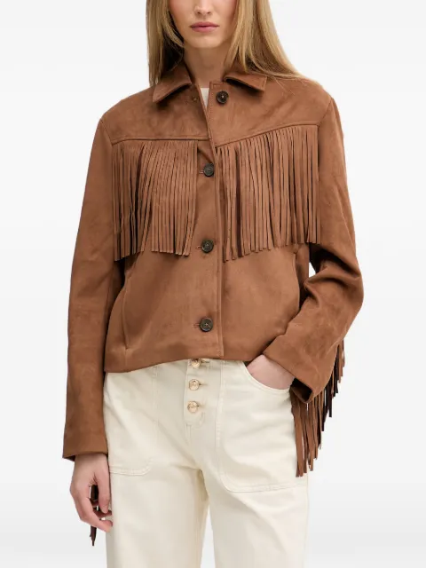 DKNY fringe-detailing jacket Brown DJ6J6238