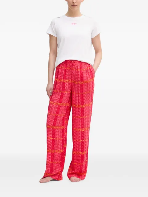 DKNY logo-print pajama set Red YI80113