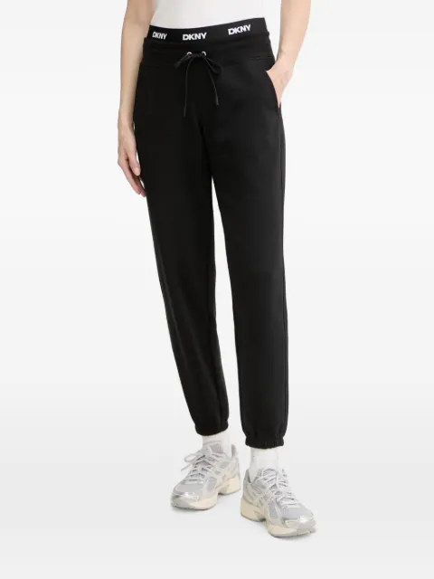 DKNY logo-waistband drawstring track pants Black DP6P3857