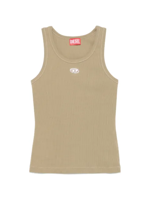 Diesel Oval-D ribbed-knit tank top Neutrals A199080JMBA