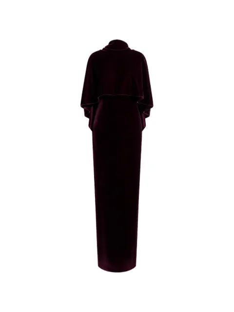 Alberta Ferretti cape-detail maxi dress Purple AEF262M04345140