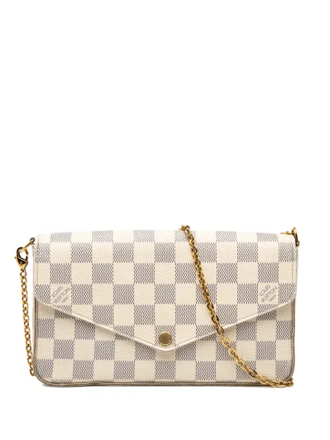 Louis Vuitton Pre-Owned 2016 Damier Azur Pochette Felicie crossbody bag White MU8D7BTU39BEBI5O
