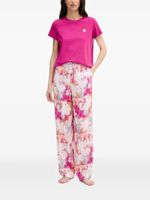 DKNY abstract-print two-piece pajamas White YI80113