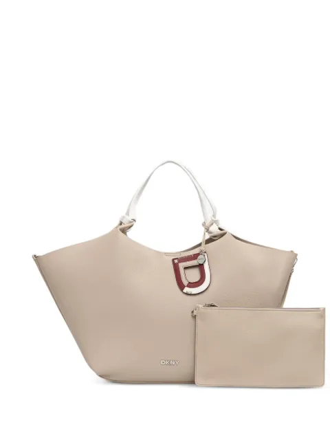 DKNY Paula logo-plaque tote bag Neutrals R62AAE48