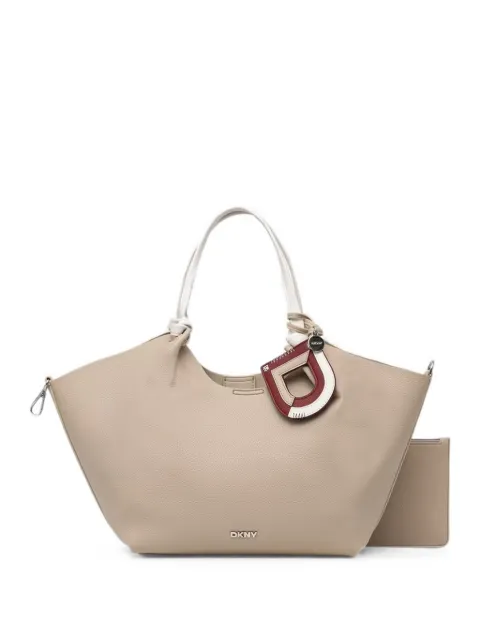 DKNY Paula logo-charm tote bag Neutrals R62AAE49