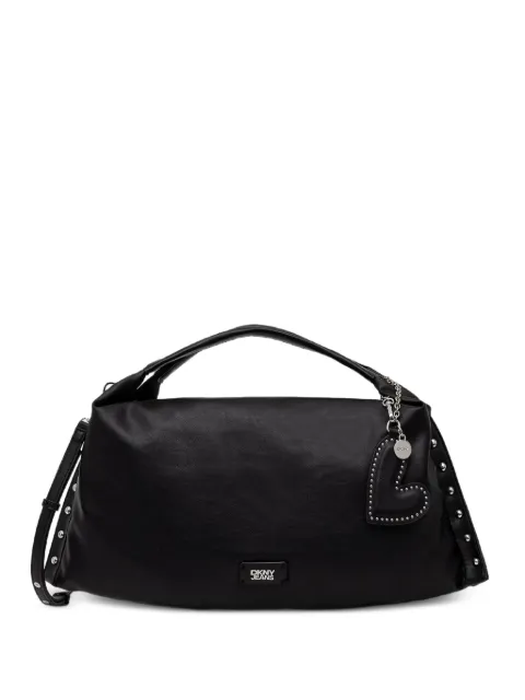 DKNY Rocco studded heart-charm shoulder bag Black R62CAR49