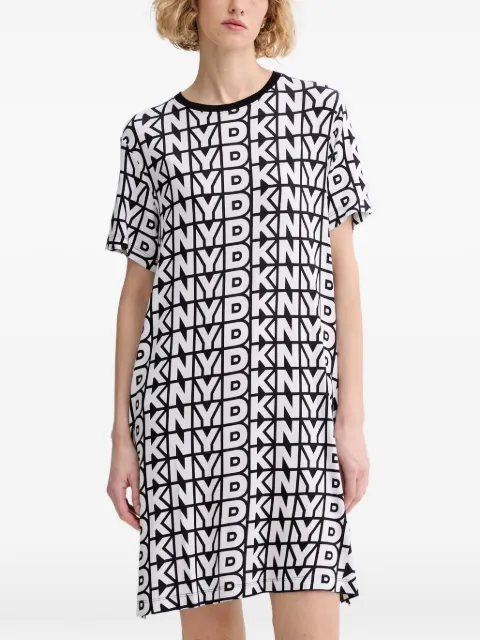 DKNY logo-print short-sleeve nightdress White YI30107