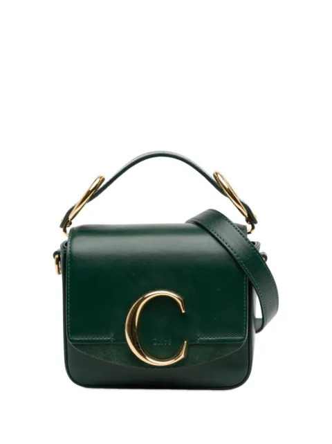 Chloé Pre-Owned 2019 Mini Leather C satchel Green TYQJ4LYRPHFH60SZ