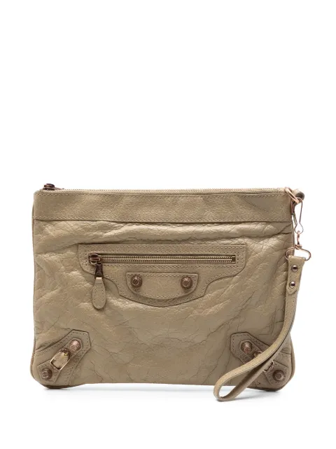 Balenciaga Pre-Owned 2012 Lambskin Motocross Giant 12 clutch bag Neutrals QNE0JCP0EZNCAWW2