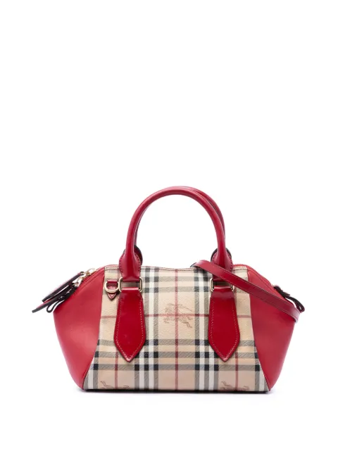 Burberry Pre-Owned 2000-2017 Small Haymarket Check Coated Canvas Blaze satchel Neutrals 7WWUAWOM74FSC1HE