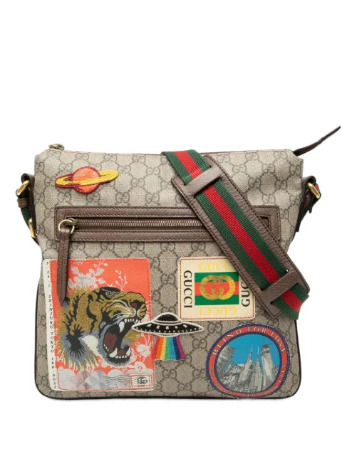 Gucci Pre-Owned 2016-2026 GG Supreme Web Courrier crossbody bag Neutrals PYGBMTOJ60VK7K4K
