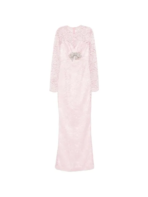 SILK LOVE & LACE bow-detail lace dress Pink 19R14PINK