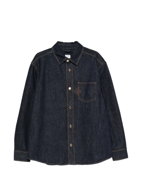 Casablanca logo-embroidered overshirt Blue MPF26DN00601