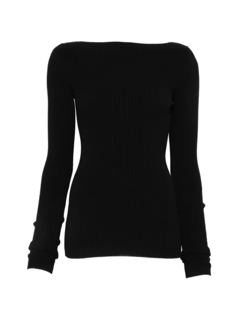 Rick Owens cut-out ribbed-knit top Black RP02F5683RIBVI