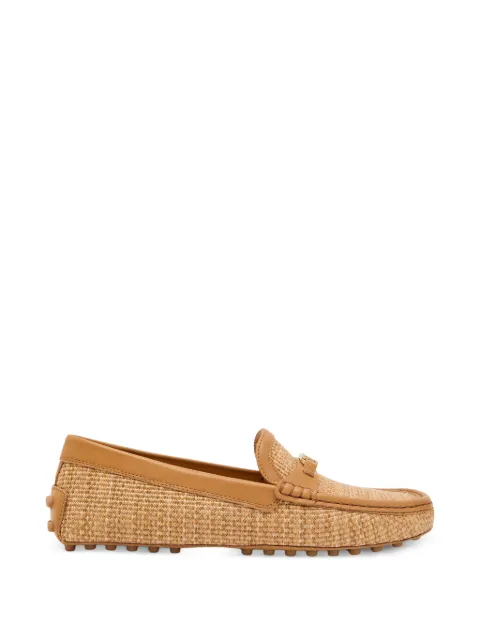 Tod's logo-plaque loafers Neutrals XXW22L0KG60V8D