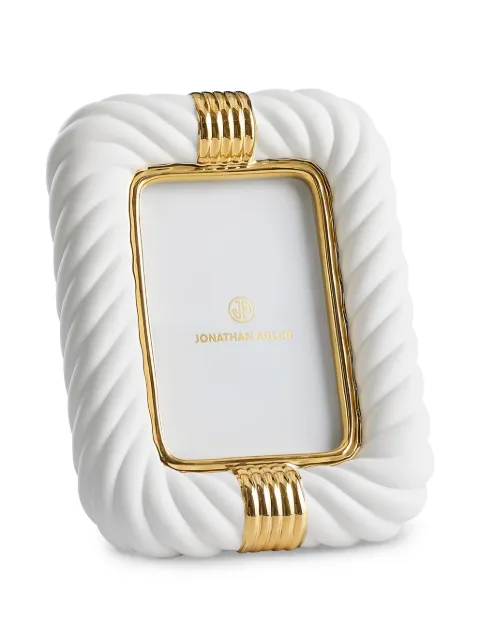 Jonathan Adler twisted-rope gold-tone picture frame White 34497
