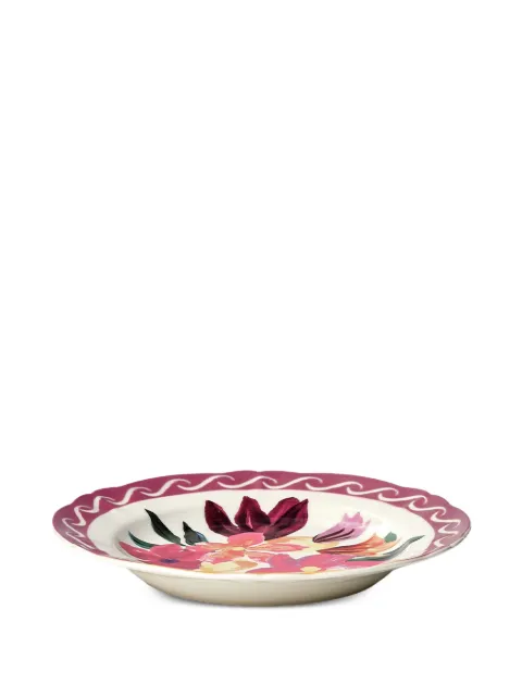 Bitossi Home floral-print scalloped-edge plates White FTB02202SET2