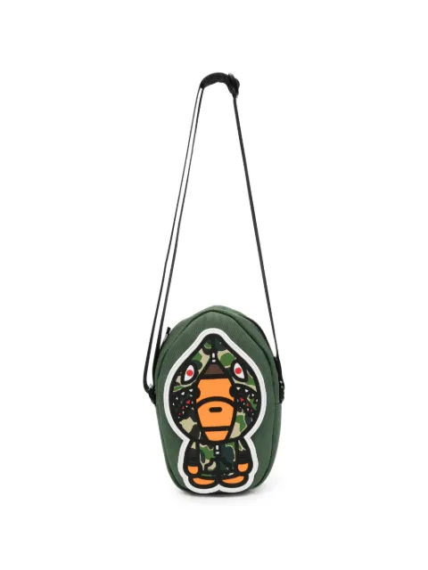 A BATHING APE® Baby Milo Shark messenger bag Green 002SGM303001K